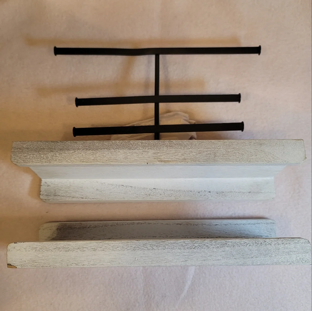 0796. Double Wall-Mounted Jewelry Display and Tray ~